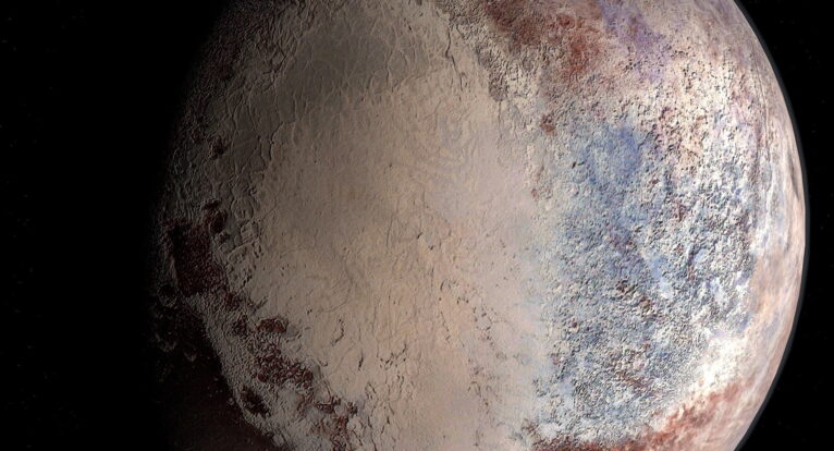 Pluto relief map