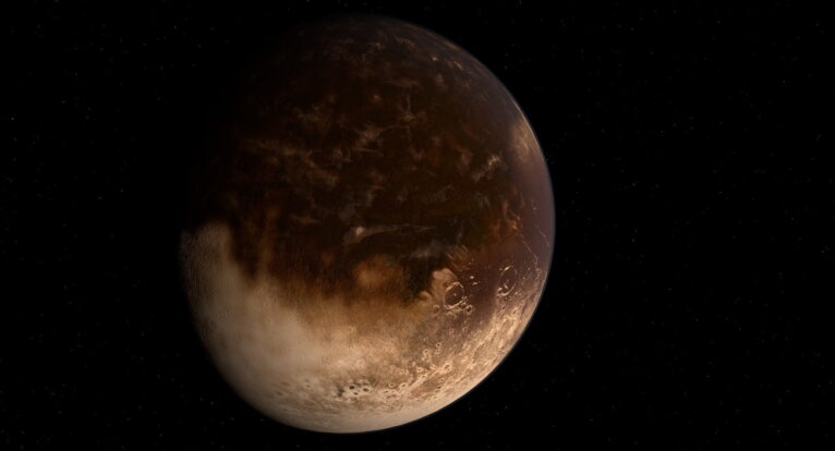 Pluto 3D model terrain