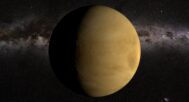 Realistic 3D model of Venus in space, designed for educational, scientific, and design purposes.