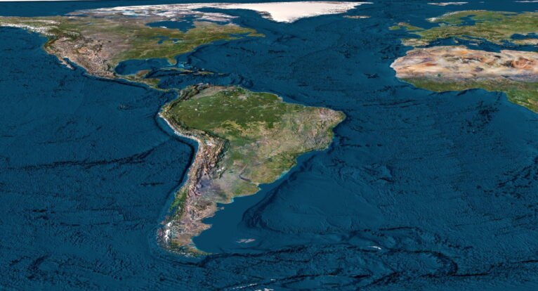 Topographic map world