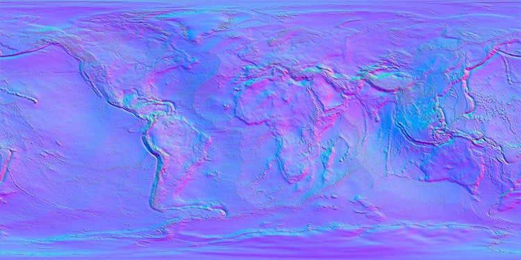 Earth's gravity map Normal Map Earth's gravity map Normal Map