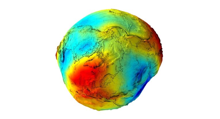 Earth gravity field 3D model for scientific visualization