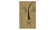 Geometric interpretation of a woman's face in a 3D model