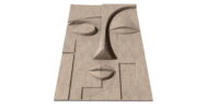 Geometric abstract portrait of a woman