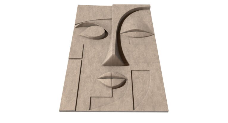 Geometric abstract portrait of a woman