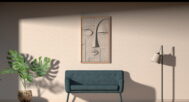 Conceptual illustration of a woman's face in geometric style