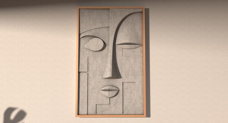 Artistic portrayal of feminine aesthetics through geometry