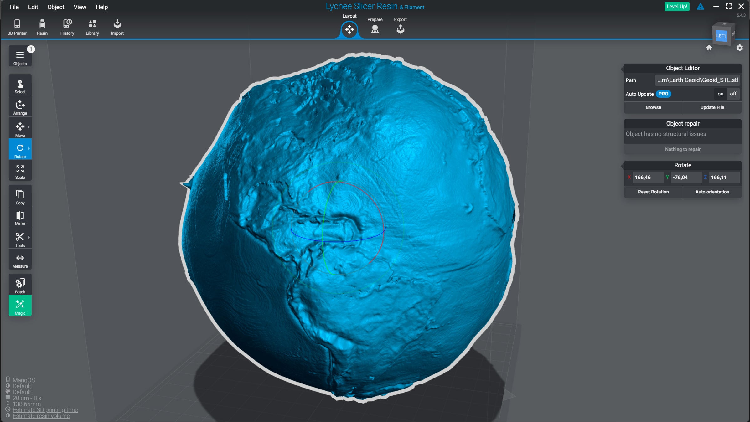 Geoid STL file Geoid STL file