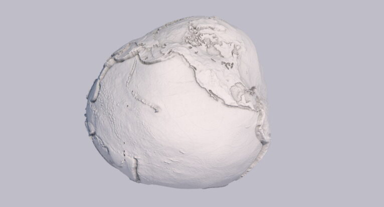 Artistic Earth gravity sculpture STL model for 3D printing
