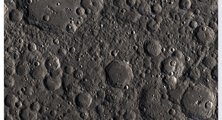 Moon surface 3D map