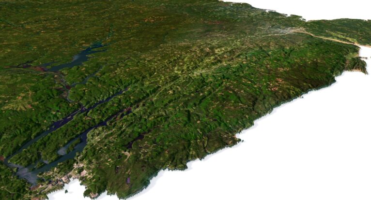 New Brunswik 3D model terrain