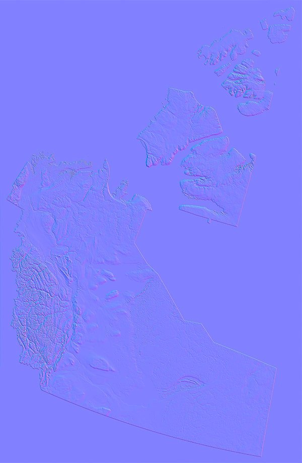Northwest Territories Normal Map Northwest Territories Normal Map