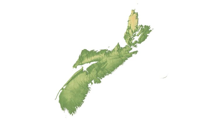Nova Scotia map 3d model