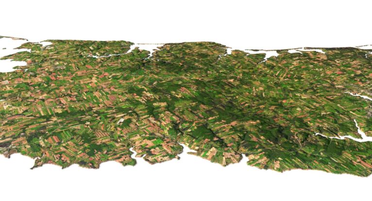 Prince Edward Island map 3d model
