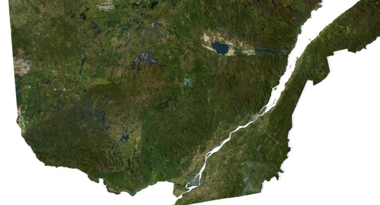 Topographic map Quebec