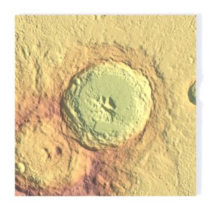 Theophilus Lunar Crater 3D map