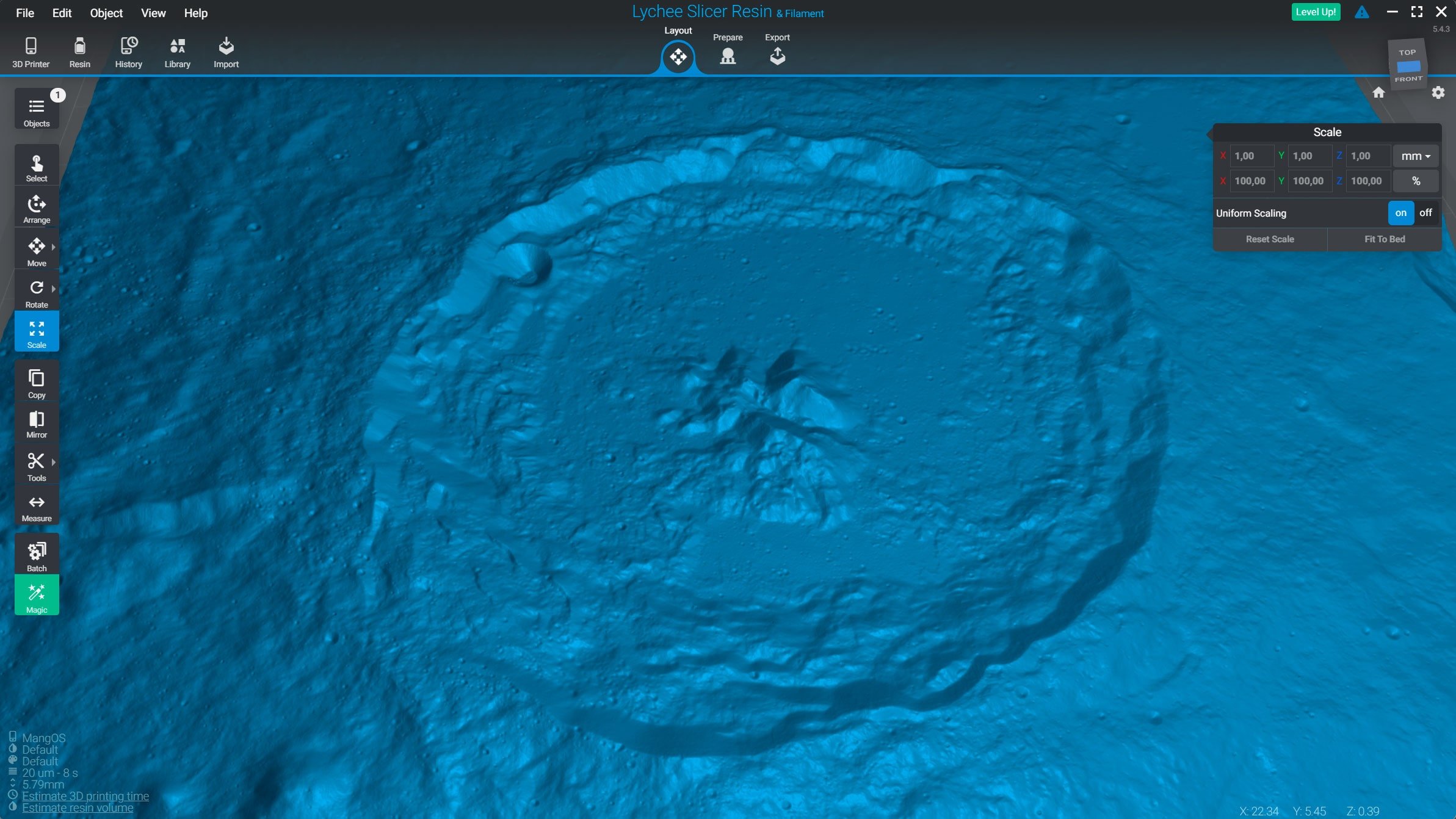 Theophilus Lunar Crater SLA DLP Theophilus Lunar Crater SLA DLP