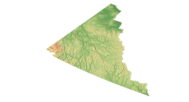 Yukon relief map