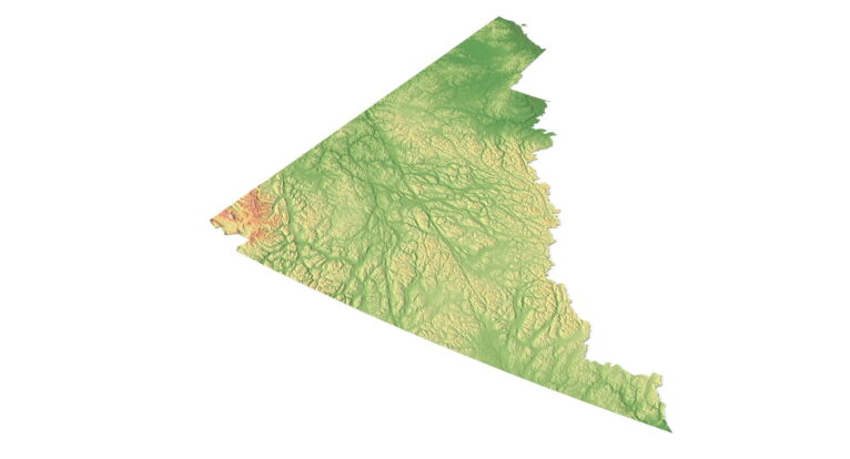 Yukon relief map