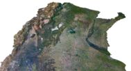3D terrain model of Argentina