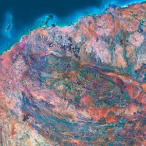 A high-precision 3D map of Australia highlighting elevation changes and landform details.