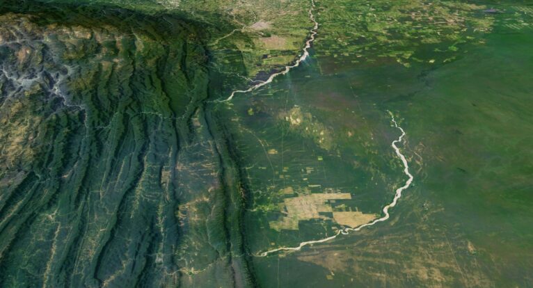 Topographic map Bolivia