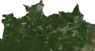 3D terrain model of Brazil
