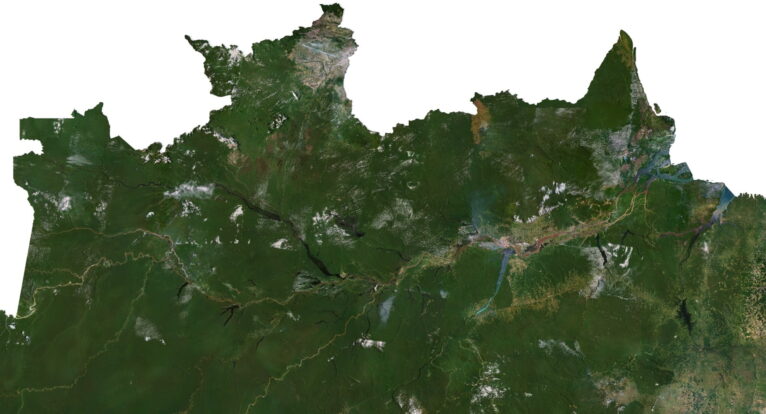 3D terrain model of Brazil