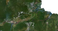 3D relief map of Brazil
