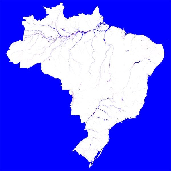 Brazil Water Mask Brazil Water Mask