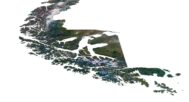 Chile map 3d model