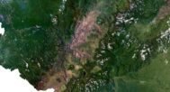 Topographic map Colombia