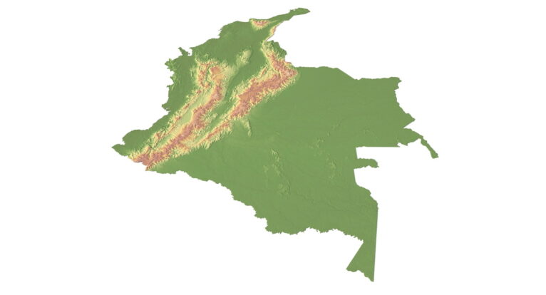 Colombia 3D elevation model