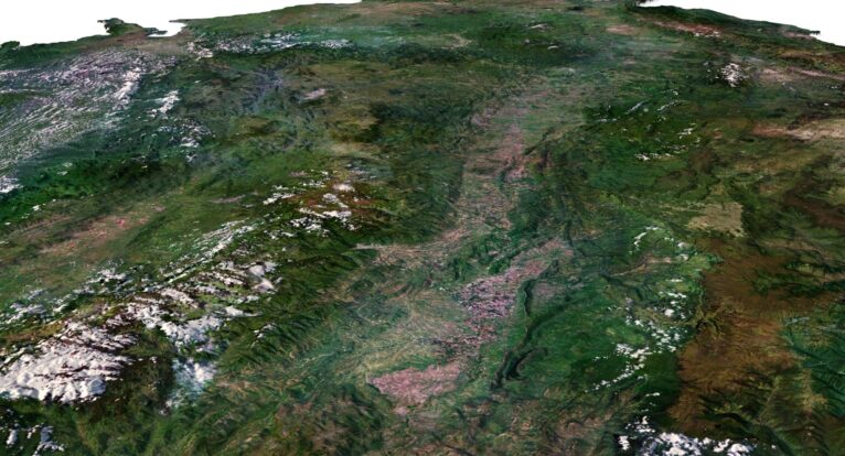 Colombia relief map