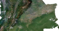 Detailed 3D model of Colombia relief