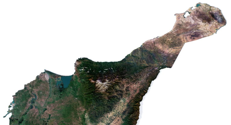 3D terrain model of Colombia