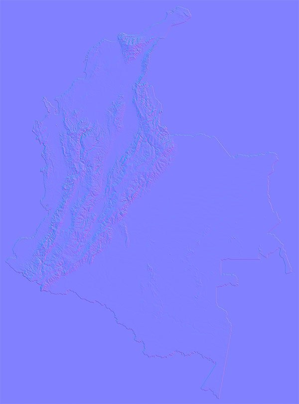 Colombia Normal Map Colombia Normal Map