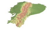 Ecuador Terrain Map Mercator Projection