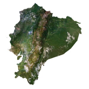 Ecuador height map based 3D terrain model