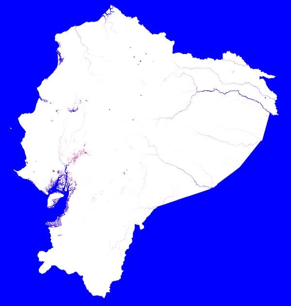 Ecuador Water Mask Ecuador Water Mask
