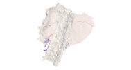 Ecuador terrain 3D model Mercator projection