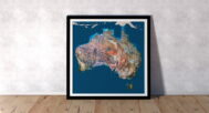 3D relief map of Australia