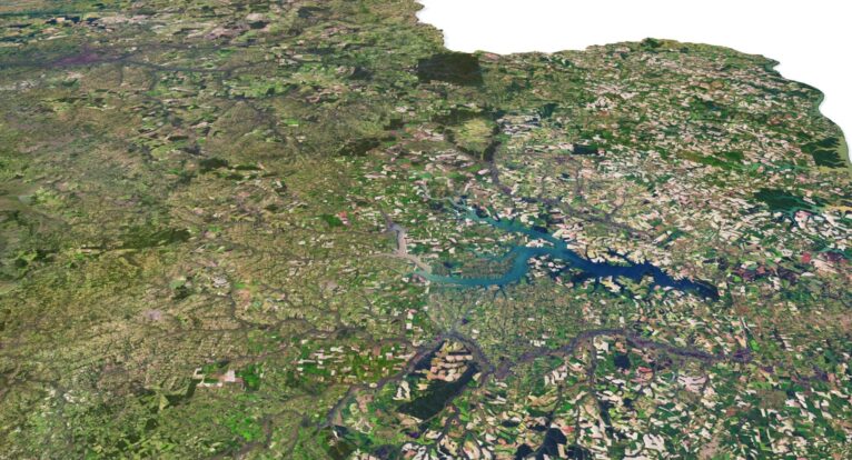 3D relief map of Paraguay