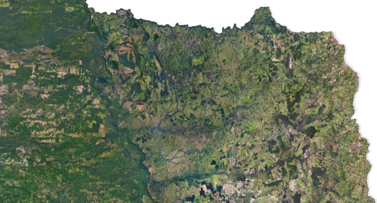 Paraguay 3D map