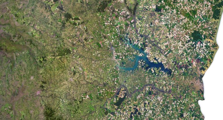 Satellite textures of Paraguay