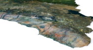 3D terrain model of Peru