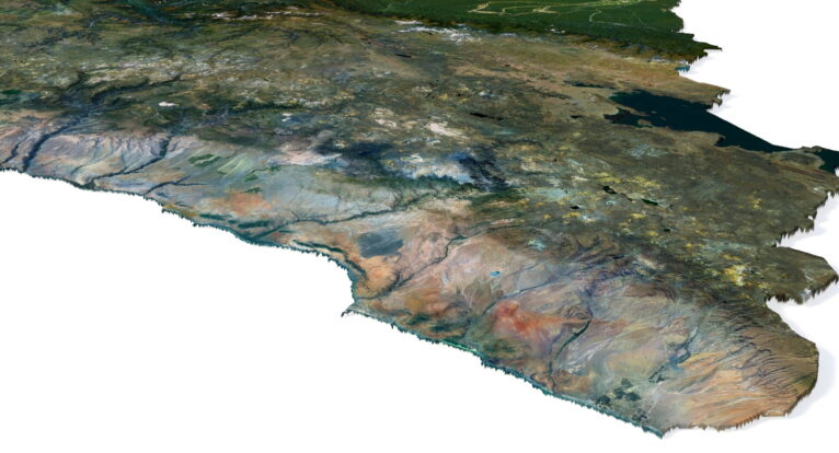 3D terrain model of Peru