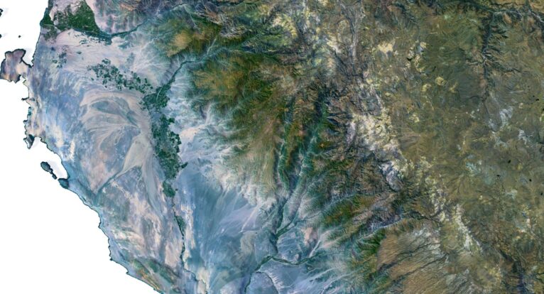 Peru relief map