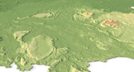 3D relief map of Venezuela