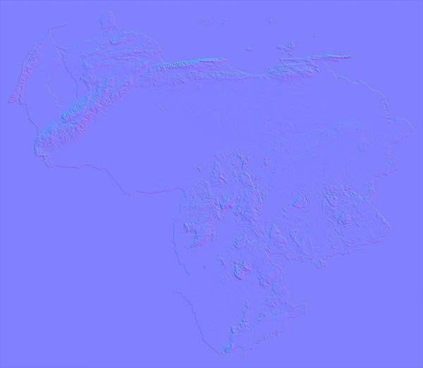 Venezuela Normal Map Venezuela Normal Map